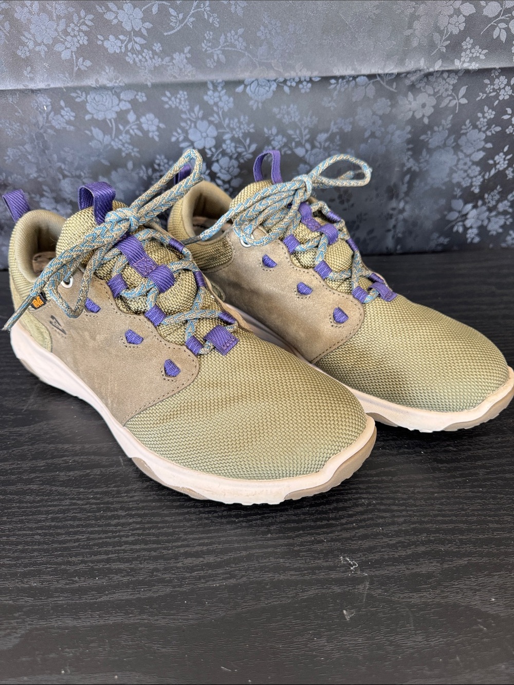 Teva Women's Olive Green and Purple Athletic Sneakers